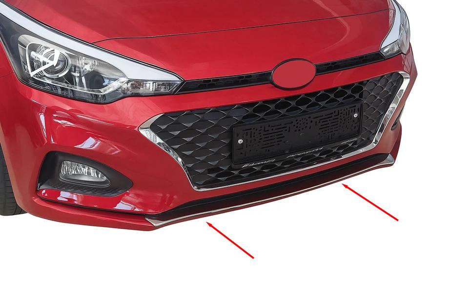 Hyundai I-20 2014-2020 Copertura griglia paraurti 2018-2020 (acciaio inox) Image