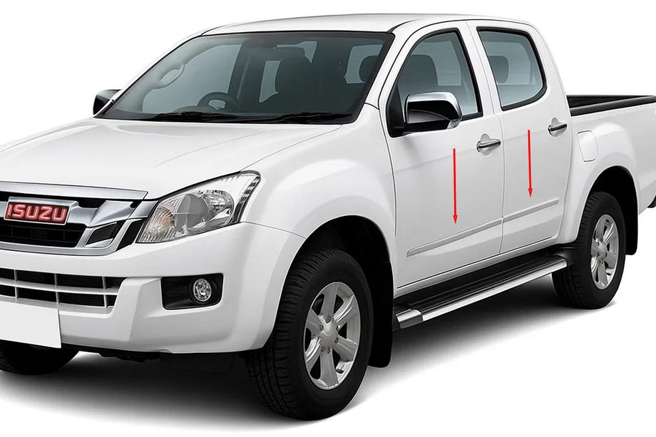 Isuzu D-Max 2011-2019 Modanature Porta OmsaLine Acciaio Inox Image