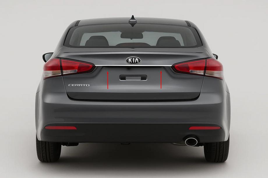 Kia Cerato 3 2013-2018 Modanatura cromata sopra targa per Sedan (acciaio inox) Image