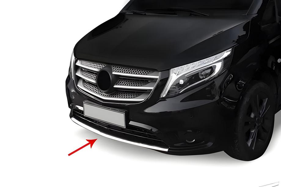 Mercedes Vito/V-class W447 2014- Copertura paraurti anteriore (acciaio inox) Image