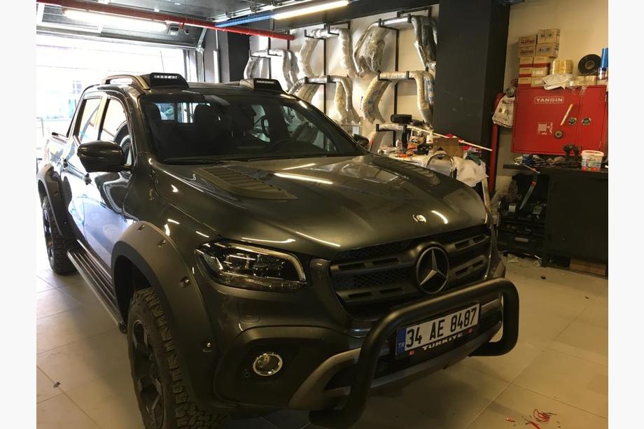 Mercedes X class 2017-2020 Spoiler parabrezza (Occhio d'aquila, verniciabile) Foto 2