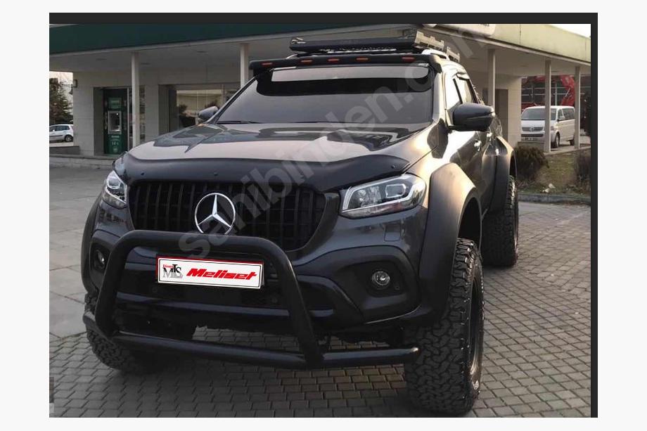 Mercedes X class 2017-2020 Spoiler parabrezza (V3, verniciabile) Foto 2