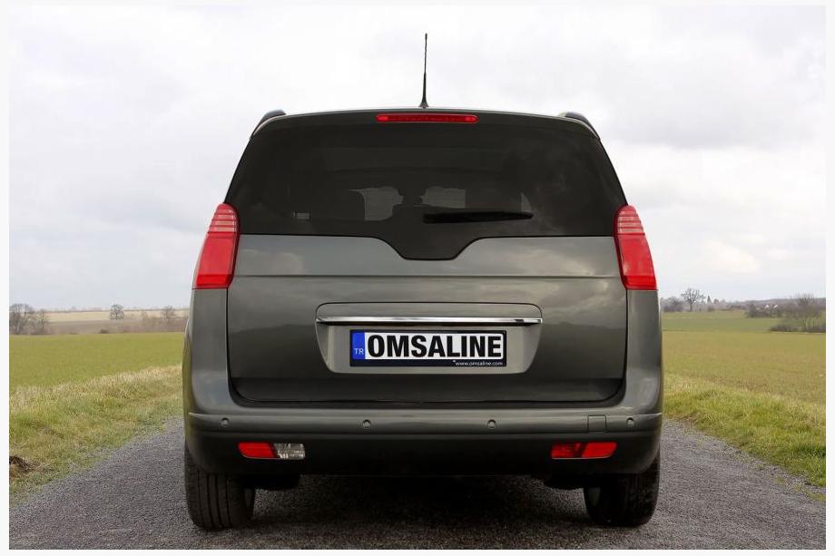Peugeot 5008 2009-2016 Modanatura cromata sopra targa OmsaLine (acciaio inox) Foto 1