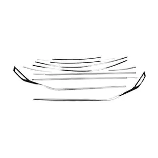 Set completo cornici finestrini (16 pz, acciaio inox) foto 2