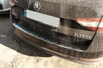 Skoda Superb 2015-2024 Protezione Paraurti Posteriore SW Acciaio Inox foto 8