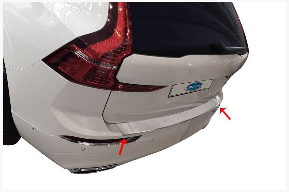 Volvo XC60 2017- Protezione Paraurti Posteriore in Acciaio Inox Image