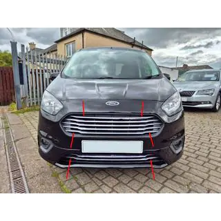 Coperture griglia Carmos (dal 2018, 7 pz, acciaio inox) Ford Courier 2014-2023 foto 1