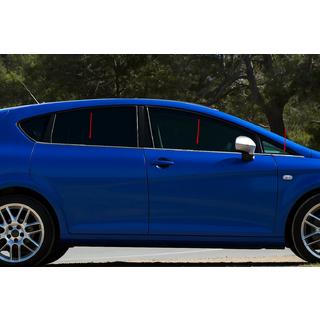 Cornici Finestrini Acciaio Inox Carmos (6 pz) Seat Leon 2005-2012 foto 1