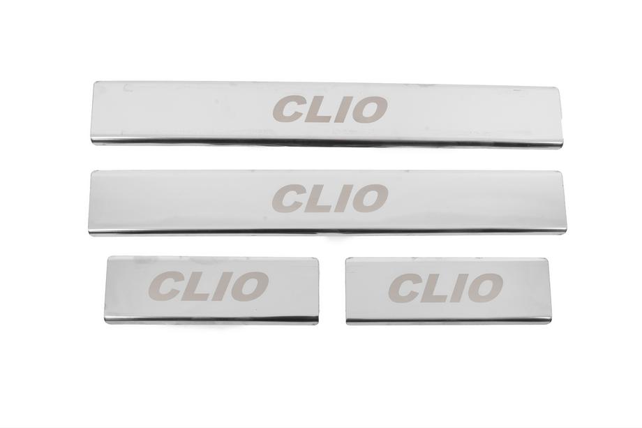 Renault Clio IV 2012-2019 Battitacco Carmos (4 pz, acciaio inox) Image