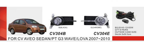 Chevrolet Aveo T250 2005-2011 Kit Fendinebbia (Sedan) foto 1