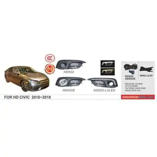 Fendinebbia 2016-2019 (Alogeni) Honda Civic Sedan X 2016-2021