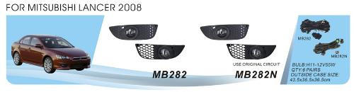 Mitsubishi Lancer X 2008- Fendinebbia (2 pz, alogeno) foto 1