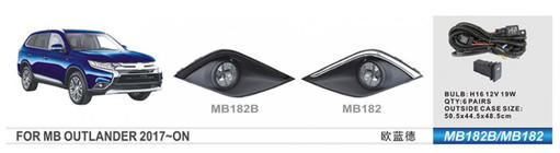 Mitsubishi Outlander 2012-2021 Fendinebbia 2015-2021 (2 pz, Alogeno) foto 1