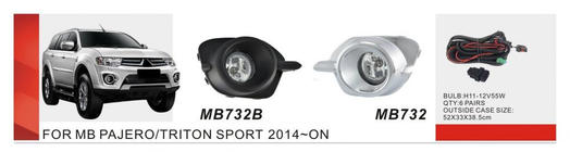 Mitsubishi Pajero Sport 2015- Fendinebbia 2015-2019 (2 pz, Alogeno) foto 1
