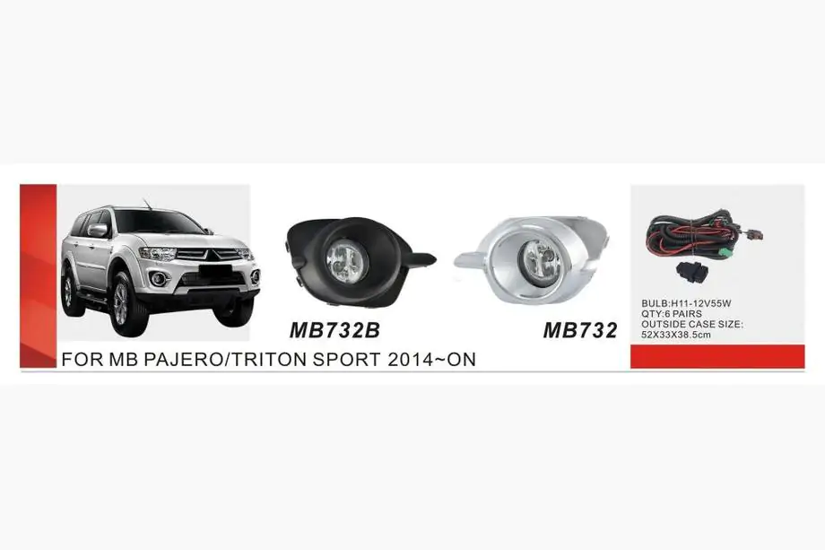 Mitsubishi Pajero Sport 2015- Fendinebbia 2015-2019 (2 pz, Alogeno) Foto 1
