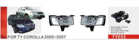 Toyota Corolla 2002-2007 Fendinebbia 2004-2007 (2 pz, Alogeni) foto 1