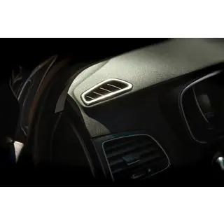 Copertura bocchette aria abitacolo (2 pz, acciaio inox) Renault Megane IV 2016-2025 foto 3