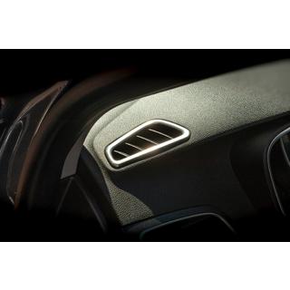 Copertura bocchette aria abitacolo (2 pz, acciaio inox) Renault Megane IV 2016-2025 foto 2