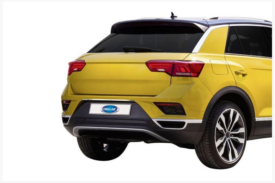 Volkswagen T-Roc 2017-2025 Modanatura cromata sopra la targa (OmsaLine, acciaio inox) Foto 1
