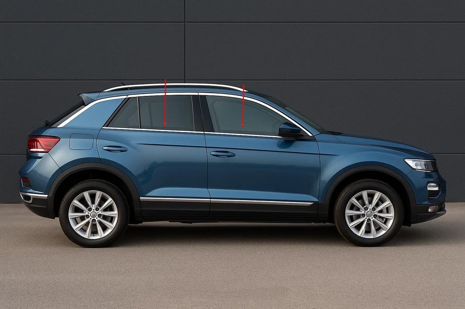 Volkswagen T-Roc 2017-2025 Cornici finestrini acciaio inox (4 pz) Image