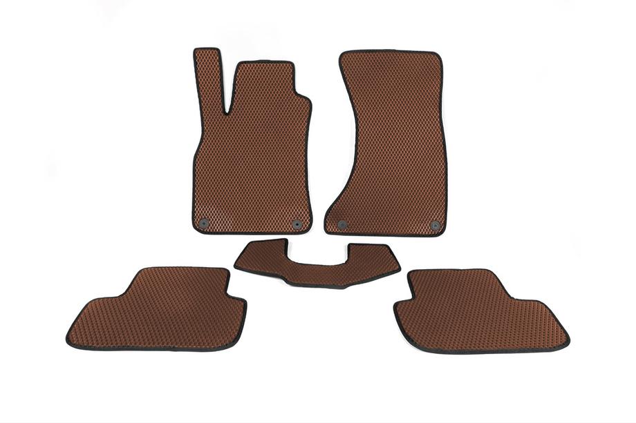 Audi A4 B8 2007-2015 Tappetini EVA (Marrone) Image