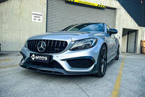 Mercedes C-class W205 2014-2021 Griglia Anteriore Panamericana GT Nera (per Avantgarde/AMG-Line/C43 AMG) foto 5