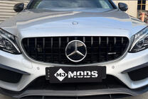 Mercedes C-class W205 2014-2021 Griglia Anteriore Panamericana GT Nera (per Avantgarde/AMG-Line/C43 AMG) foto 1