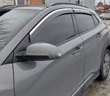 Hyundai Kona 2017-2023 Deflettori finestrini con profilo cromato (4 pz, Niken) foto 2