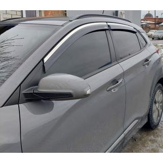 Deflettori finestrini con profilo cromato (4 pz, Niken) foto 2