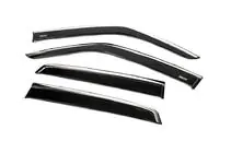 Nissan Juke 2010-2019 Deflettori finestrini con profilo cromato (4 pz, Niken) foto 2