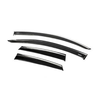 Deflettori finestrini con profilo cromato (4 pz, Niken) Opel Crossland X 2017-2024 foto 2