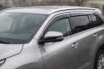 Toyota Highlander 2013-2019 Deflettori finestrini con profilo cromato (4 pz, Niken) foto 1
