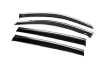 Toyota Highlander 2013-2019 Deflettori finestrini con profilo cromato (4 pz, Niken) foto 2