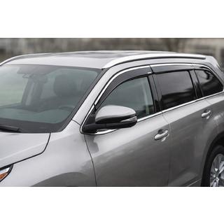 Deflettori finestrini con profilo cromato (4 pz, Niken) Toyota Highlander 2013-2019 foto 1