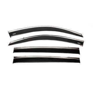 Deflettori finestrini con profilo cromato (4 pz, Niken) Toyota Highlander 2013-2019 foto 3