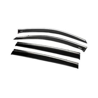 Deflettori finestrini con profilo cromato (4 pz, Niken) Toyota Highlander 2013-2019 foto 2