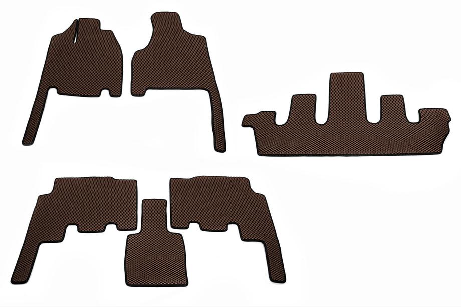 Chrysler Voyager 2001-2007 Tappetini (3 file, EVA, marrone) Image