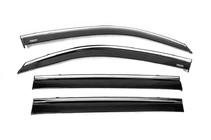 Toyota Land Cruiser 200 2007-2021 Deflettori finestrini con profilo cromato (4 pz, Niken) foto 4