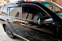 Toyota Highlander 2008-2013 Deflettori finestrini con profilo cromato (4 pz, Niken) foto 4