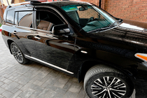 Toyota Highlander 2008-2013 Deflettori finestrini con profilo cromato (4 pz, Niken) foto 2