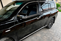 Toyota Highlander 2008-2013 Deflettori finestrini con profilo cromato (4 pz, Niken) foto 5