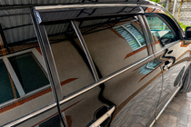 Toyota Highlander 2008-2013 Deflettori finestrini con profilo cromato (4 pz, Niken) foto 7