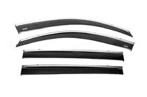 Toyota Highlander 2008-2013 Deflettori finestrini con profilo cromato (4 pz, Niken) foto 3