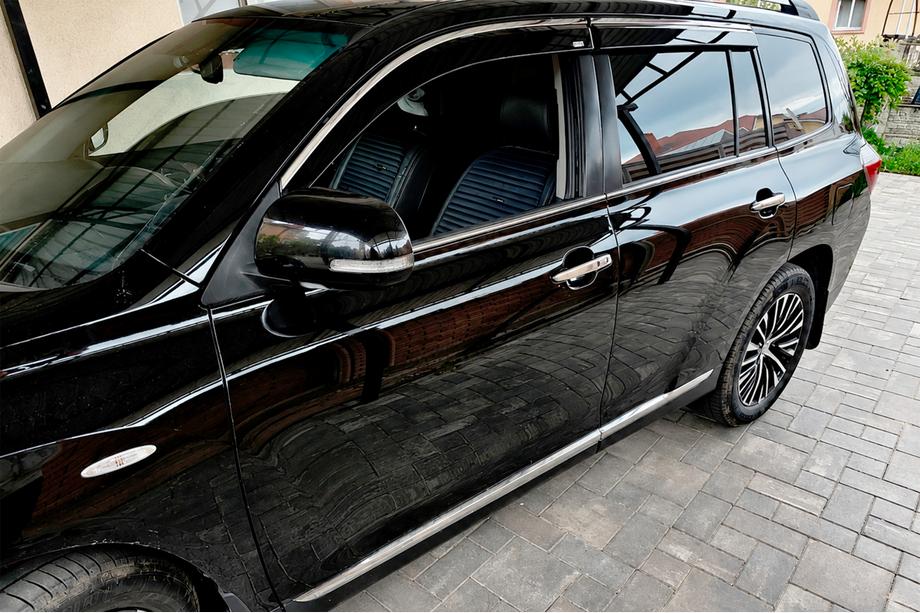 Toyota Highlander 2008-2013 Deflettori finestrini con profilo cromato (4 pz, Niken) Foto 5