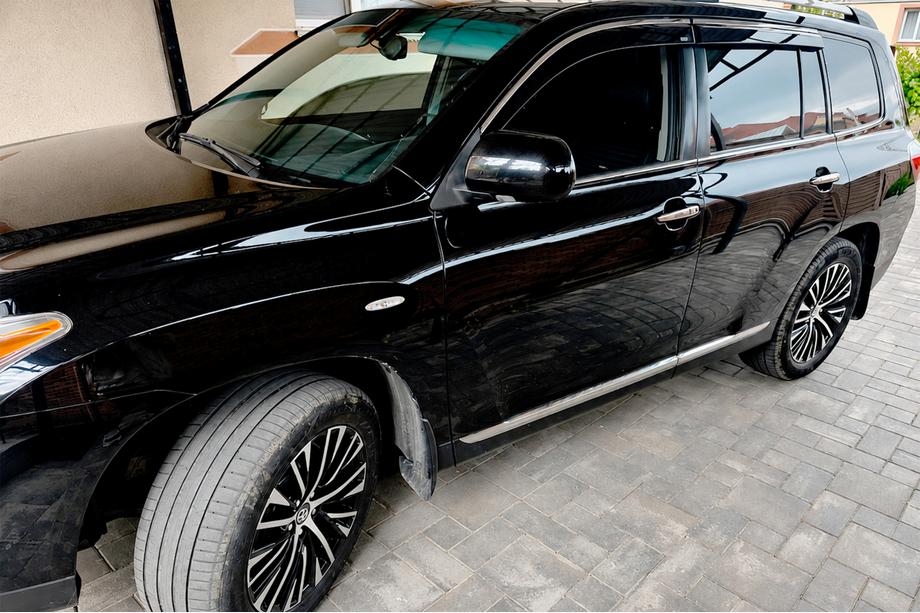 Toyota Highlander 2008-2013 Deflettori finestrini con profilo cromato (4 pz, Niken) Image