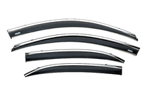 Chevrolet Malibu 2011-2018 Deflettori finestrini con profilo cromato (4 pz, Niken) foto 2