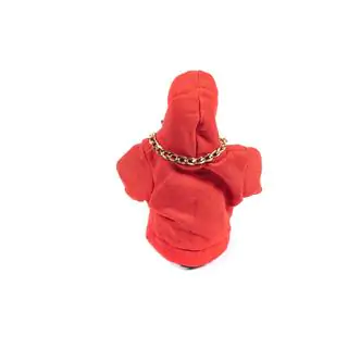 Copri leva cambio stile felpa con cappuccio (rosso, cordoncino nero) foto 3