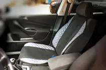 Copri sedile ECO e tessuto (1 pz, Grigio con cuciture grigie + tessuto) foto 3