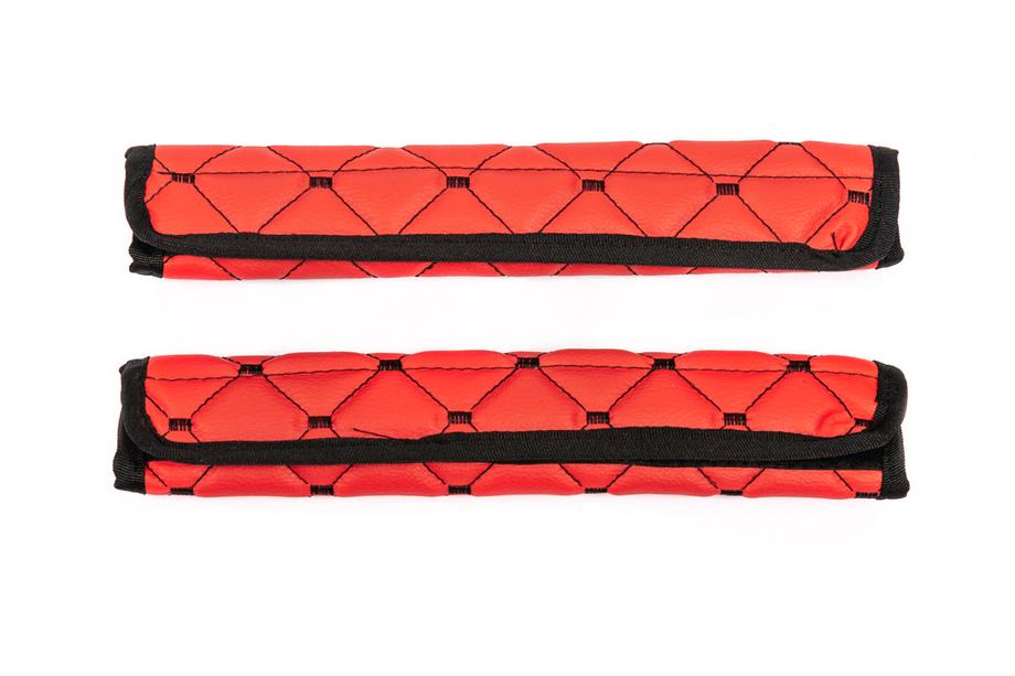 Copri cintura di sicurezza ECO (2 pz, Rosso con cuciture nere) Foto 5