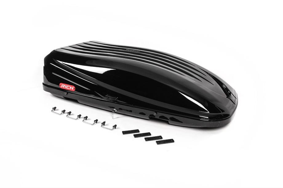 OFFERTA! Box da Tetto RICH Nero Lucido (390 L, ROTTO) Foto 1